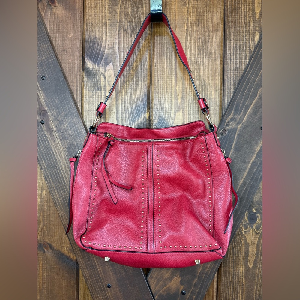 Montana West Red Studded Shoulder Bag